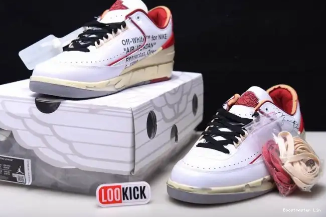 Bmlin DJ4375-106 Low 2 SP White Red Jordan Off-White Retro 0602